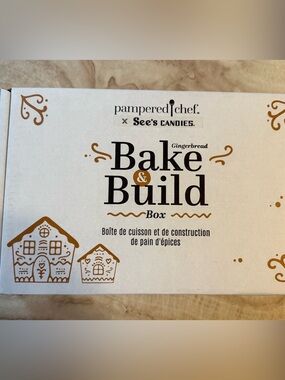 NWT PAMPERED CHEF X SEE’S CANDIES GINGERBREAD “BAKE AND BUILD” BOX